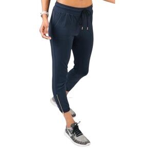 Zyia Active Peak Joggers Womens XXS Navy Blue Ankle Zip Gym Track Workout Nylon